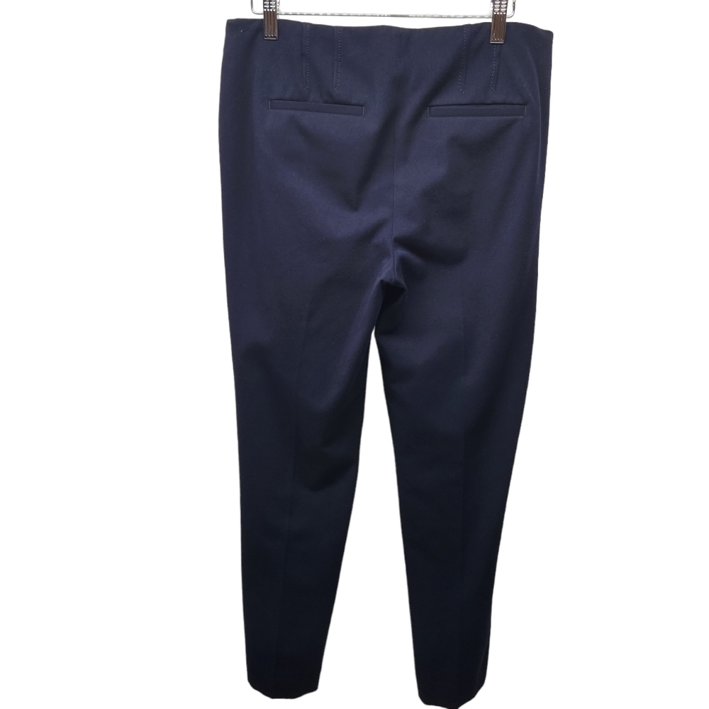 Talbots Pants Straight Leg High Waist Navy Blue, Size 10 Petite - Picture 2 of 14